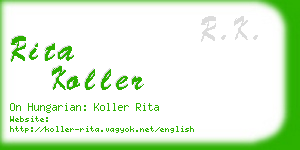rita koller business card